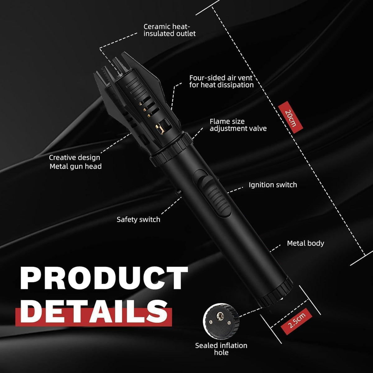 Premium Torch Lighter with Dual Flame