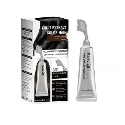 Botanical Fruit Essence Hair Dye Cream Nourishing Gray Coverage