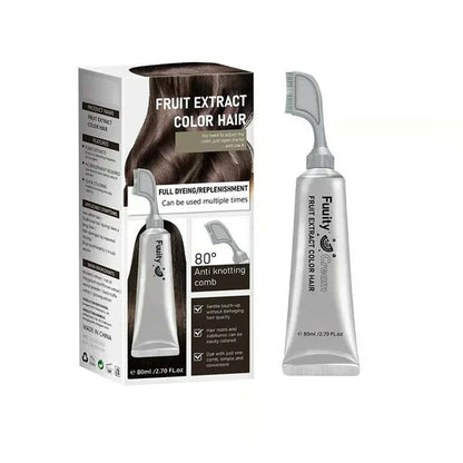 Botanical Fruit Essence Hair Dye Cream Nourishing Gray Coverage