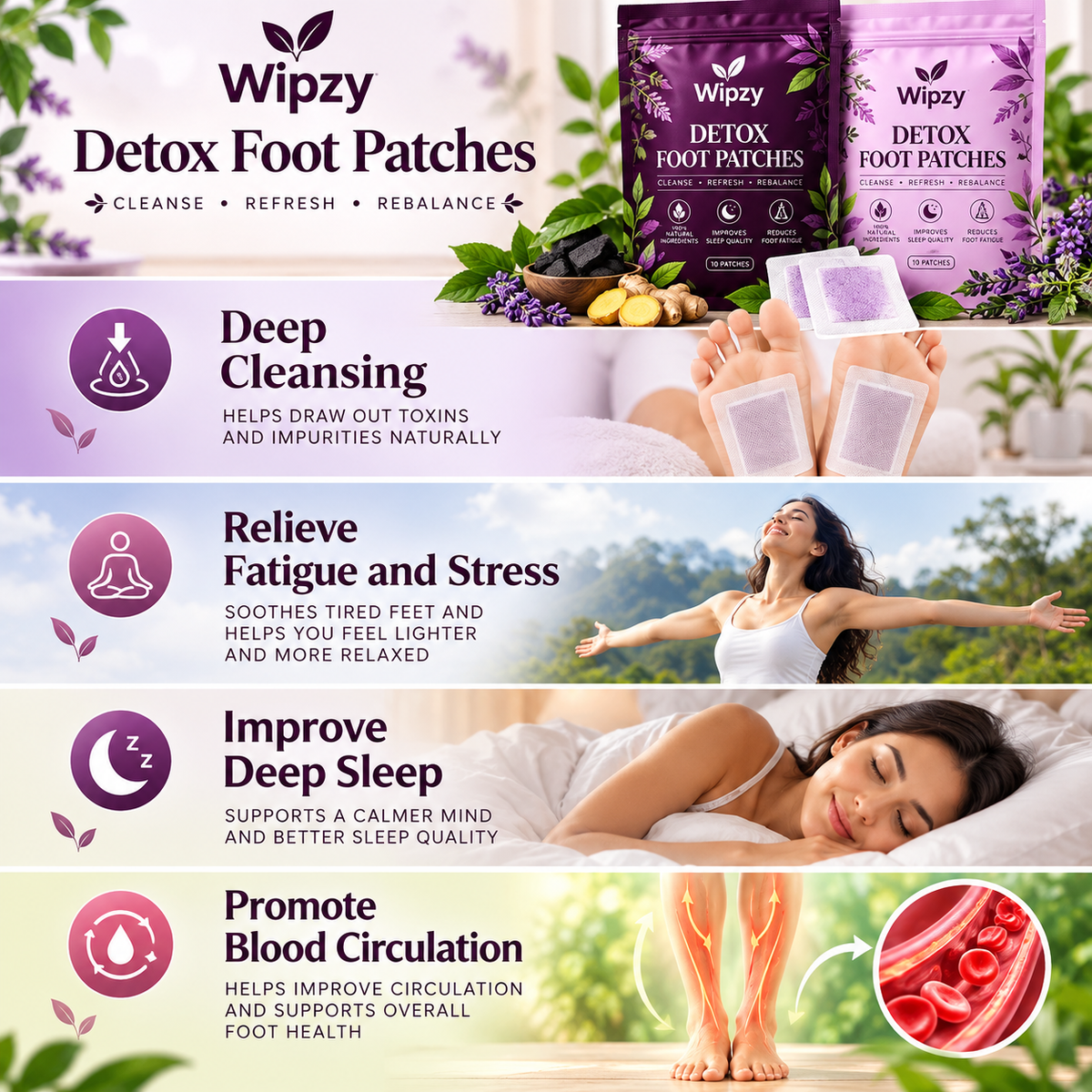 Detox Foot Renewal Patches | Buy 1 Get 19 Free