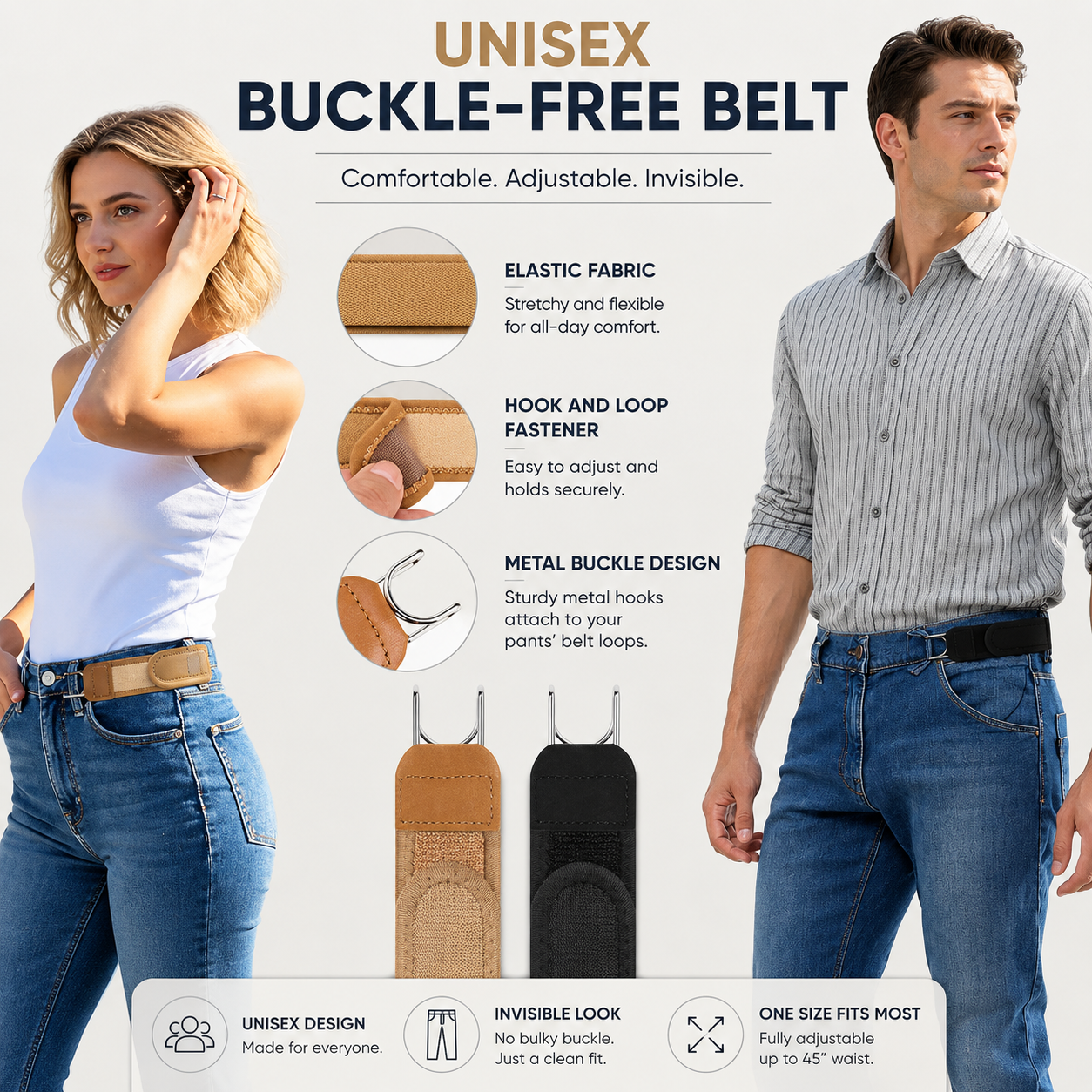 UBELT™ |All-Day Comfort Belt | Easy Wear & Secure Hold | BUY 1 GET 1 FREE
