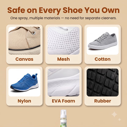 Foam Shoe Cleaner Spray – Stain & Dirt Remover Spray for All Shoes