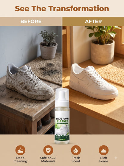 Foam Shoe Cleaner Spray – Stain & Dirt Remover Spray for All Shoes