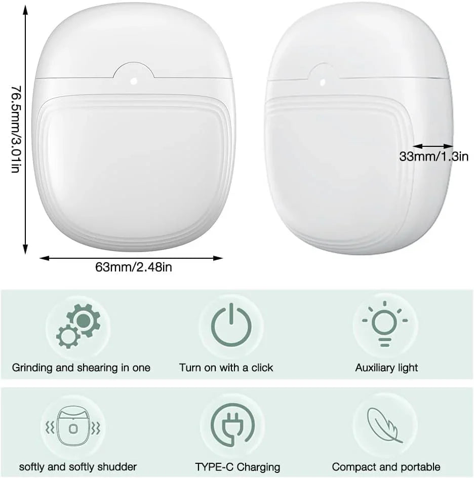 2 In 1 Electric Nail Trimmer – Safe, Painless Nail Grooming | Rechargeable & Quiet