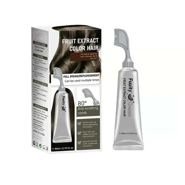 Botanical Fruit Essence Hair Dye Cream Nourishing Gray Coverage